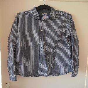 Long Sleeve Grey Striped Shirt