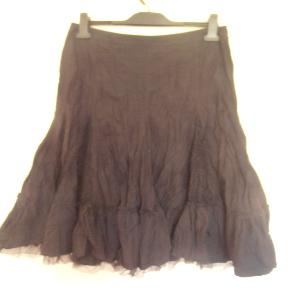 Black Lace Trimmed Skirt