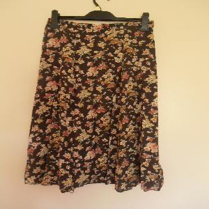 Brown Floral Skirt