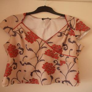 Beige Floral Blouse