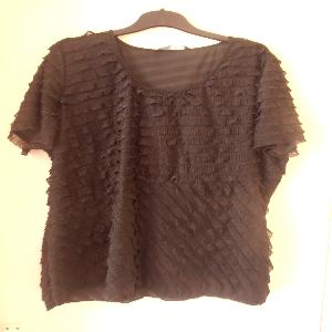 Black Ruffled Top